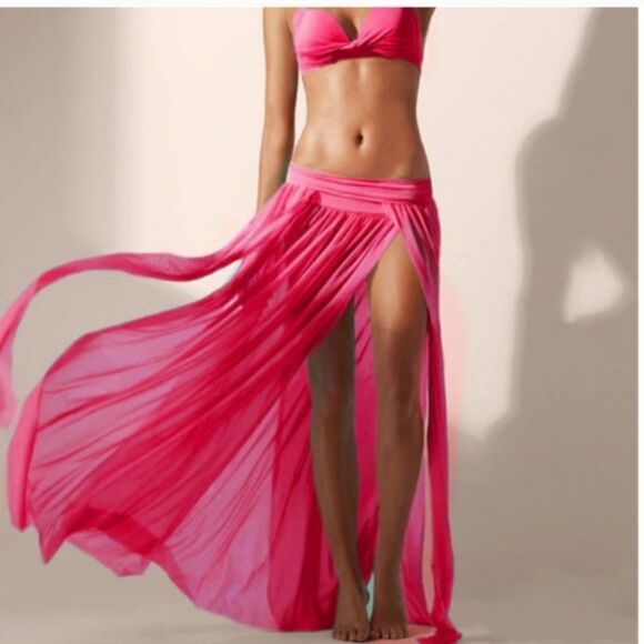 New Bikini Cover Up Long Skirt Elastic Waist 🔥 🔥 😎 - Picture 1 of 4